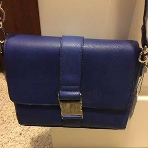 Blue cross body bag